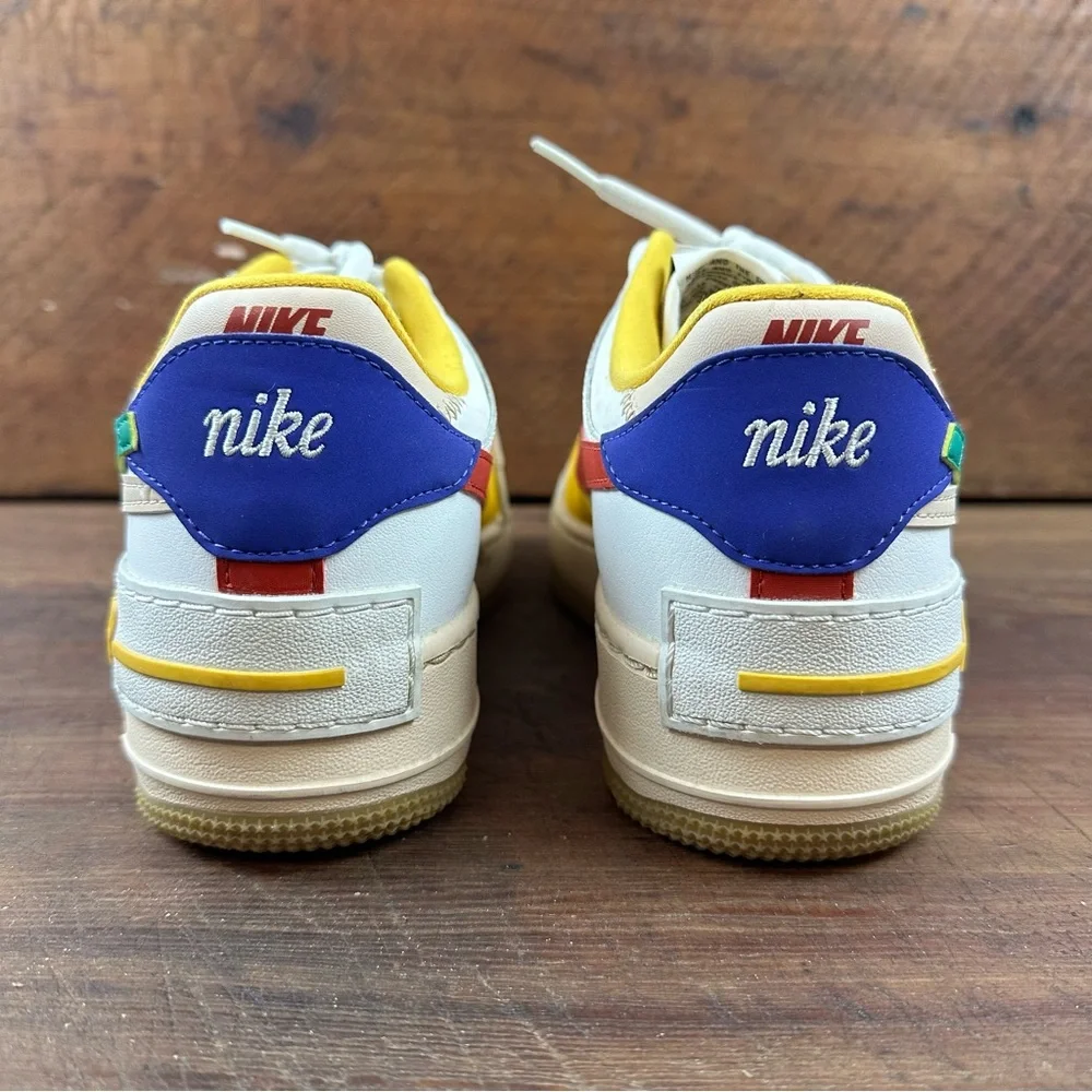 Nike Air Force 1 Shadow Summit Multi Color AF1 8.5 White, Yellow, and Green